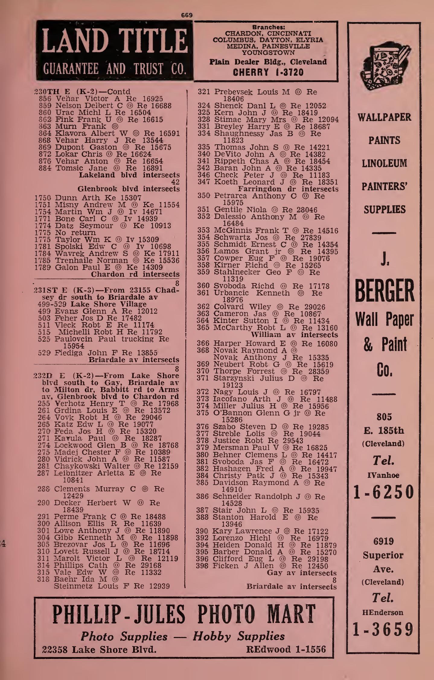 First page preview of euclid-city-directory-street-listing-page-for-arthur-j-iacofano-1954.pdf