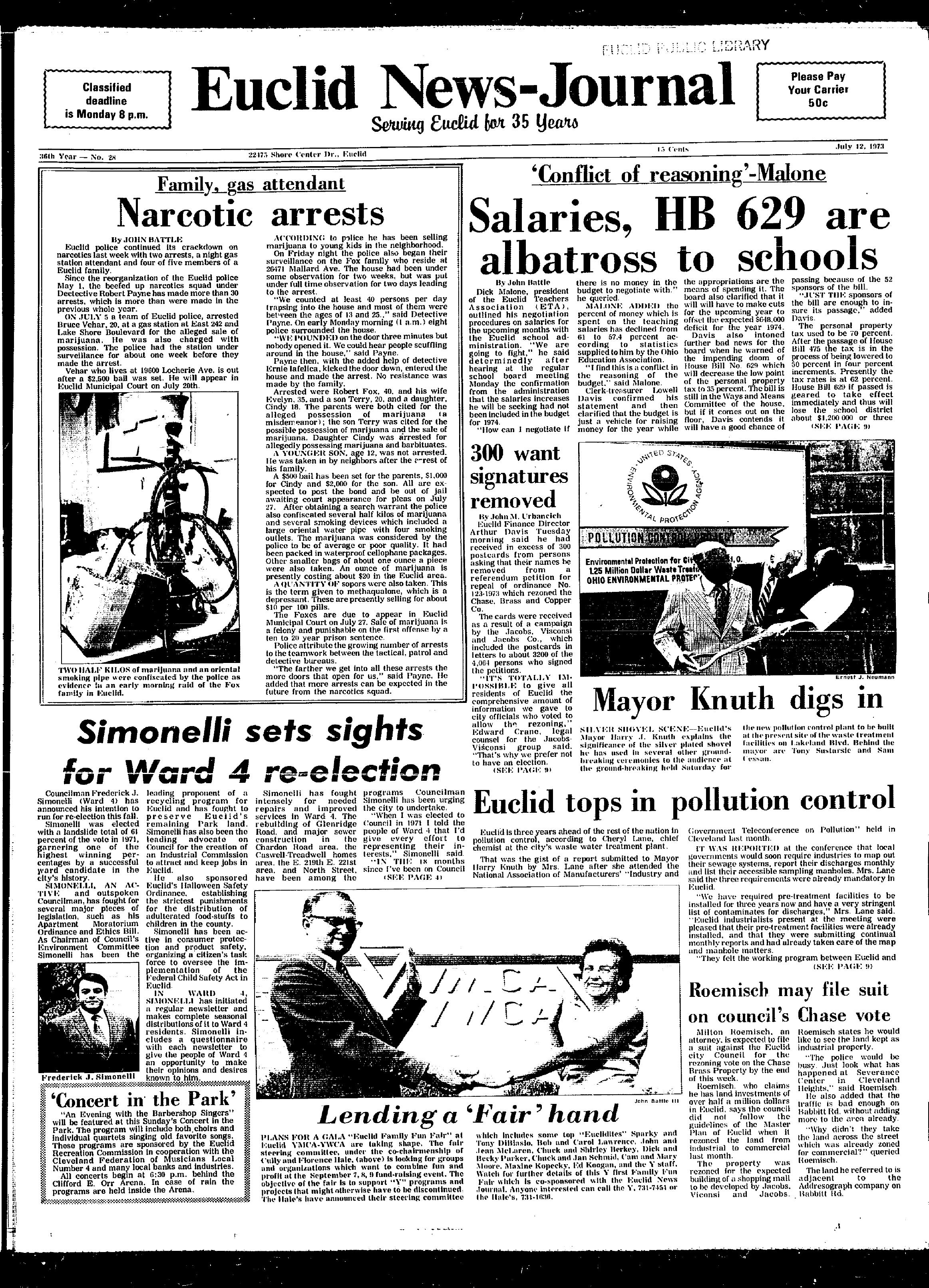 First page preview of euclid-news-journal-bgsu-honors-list-notice-for-art-iacofano.pdf