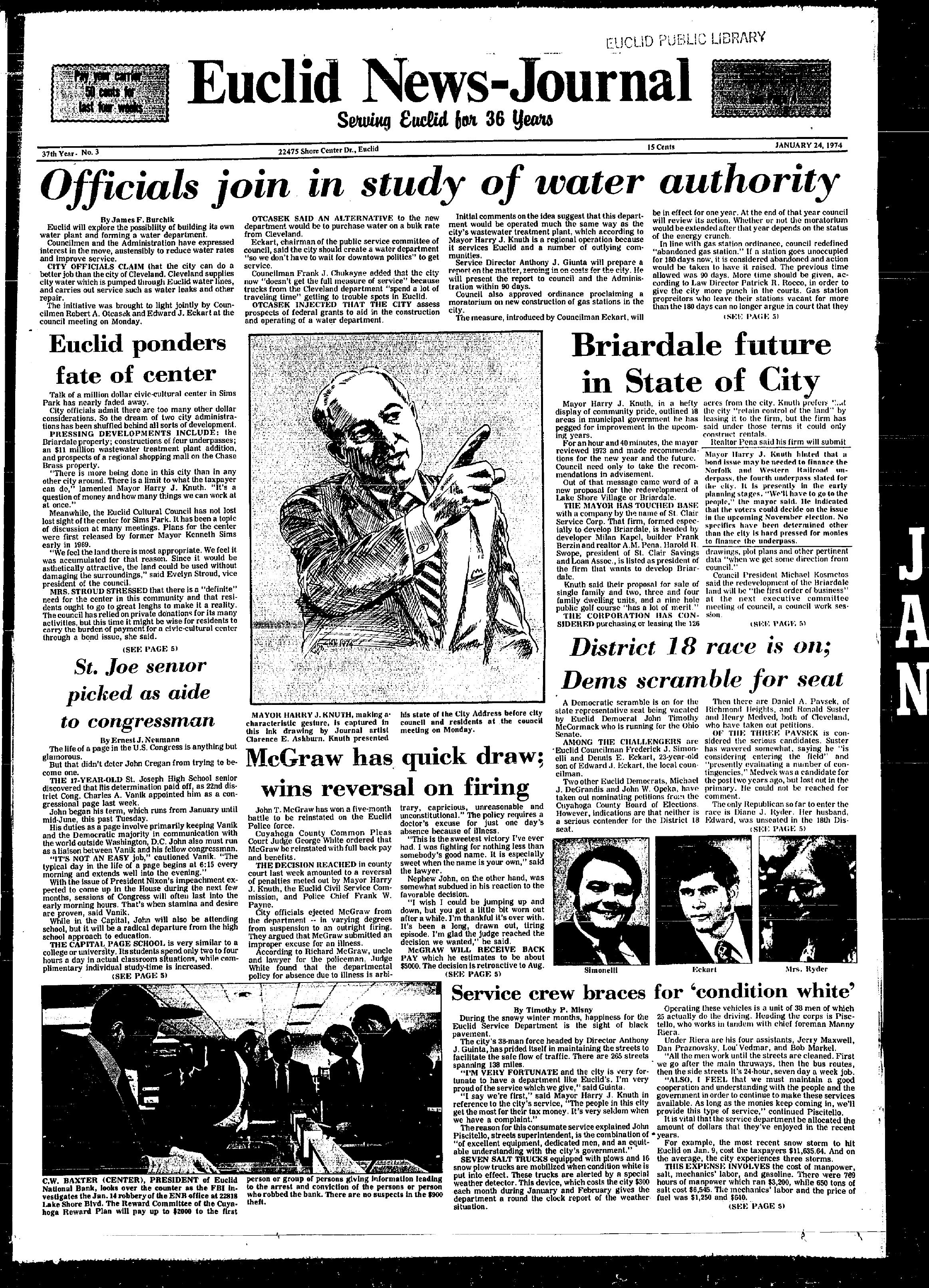 First page preview of euclid-news-journal-bus-stop-notice-for-art-iacofano-student-teaching.pdf