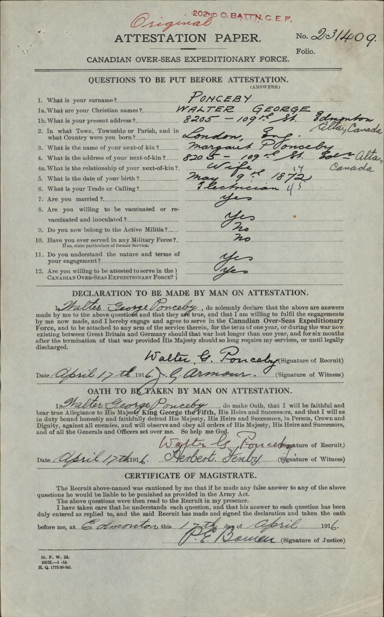 First page preview of lac-wwi-service-file-walter-george-ponceby-B7894-S053.pdf