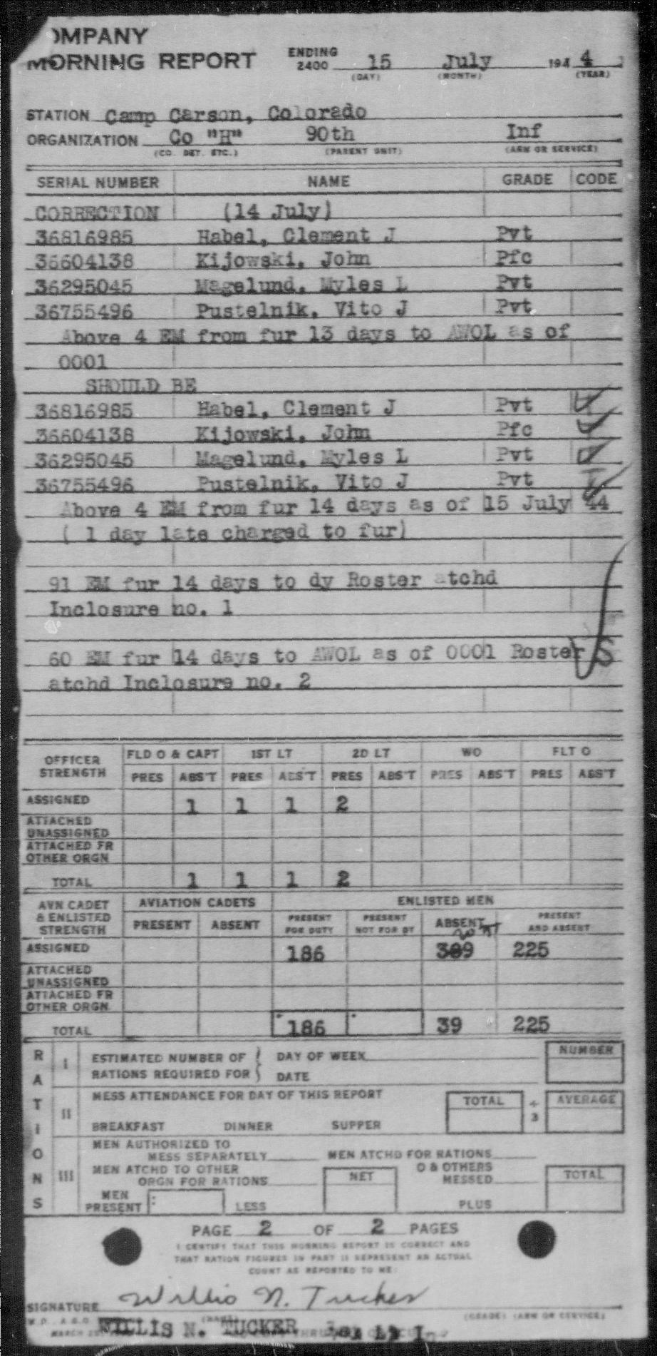 First page preview of nara-company-h-90th-infantry-furlough-correction-for-arthur-j-iacofano-1944.pdf