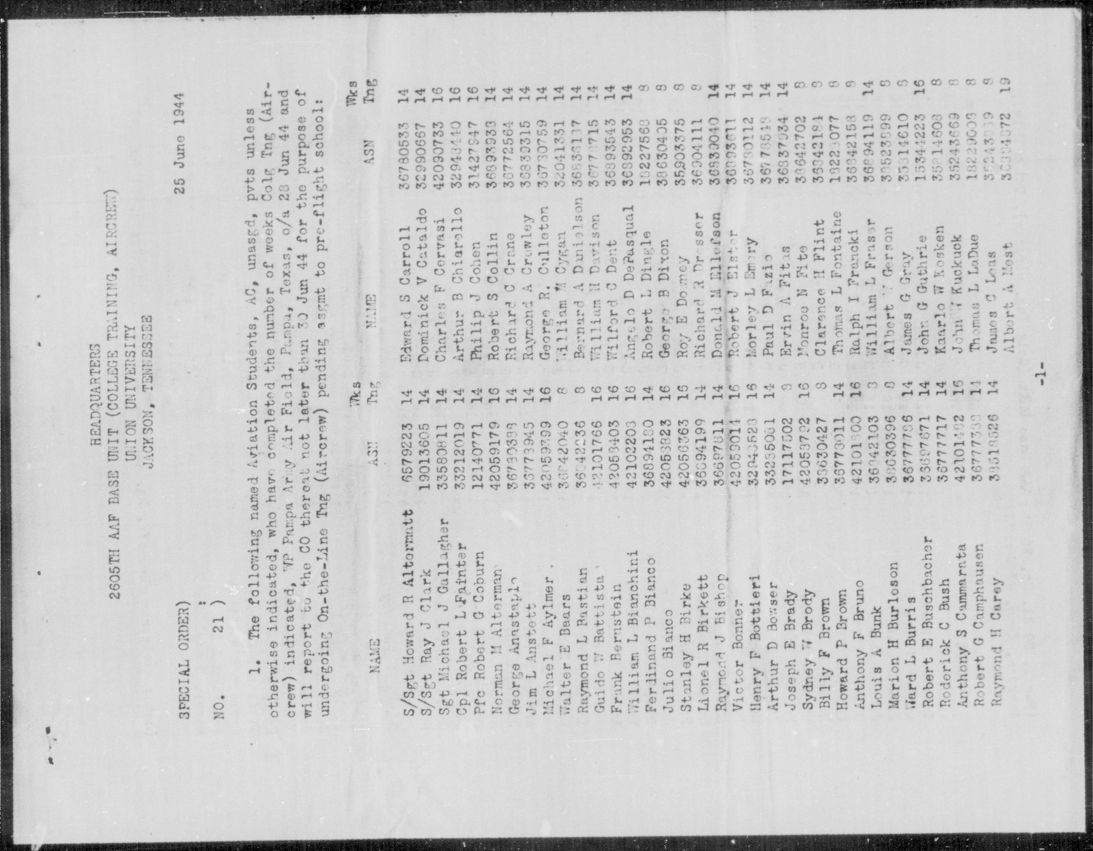 First page preview of nara-union-university-special-order-21-gordon-f-ponceby-1944.pdf